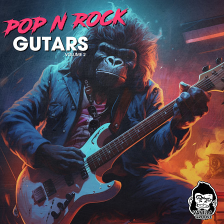 Pop n Rock Guitars Vol 2 - A selection of rhythm & lead riffs are included giving you maximum flexibility