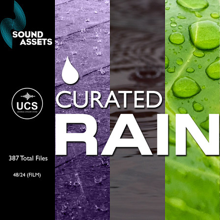 Curated Rain - An extensive sound library containing 129 unique files of rain