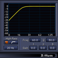 X-Hum - 8 Harmonic notch filters, frequency and amplitude attenuation display
