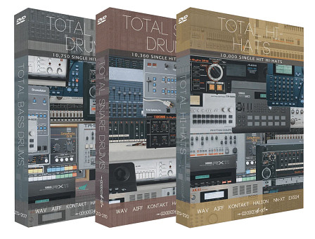 Total Drums Bundle - A fresh bundle combining Total Hi-Hats, Total Snare Drums and Total Bass Drums