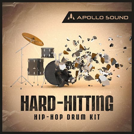 Hard Hitting Hip-Hop Drum Kit - Hip Hop based full drum tracks, top drum tracks, drum loops & drum hits