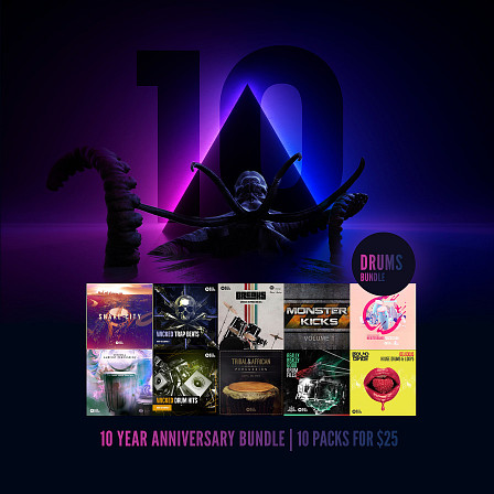 10 Year Anniversary Drum Bundle - A bundle to celebrate Black Friday courtesy of BigFish & Black Octopus Sound