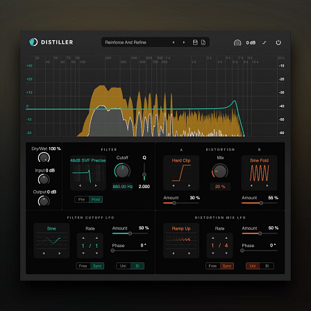 Distiller - Combining dozen of types of distortion and a wide selection of filters