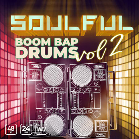 Soulful Boom Bap Drums Vol 2 - 90 classic hip hop drum samples featuring hard hitting, hip hop essentials!