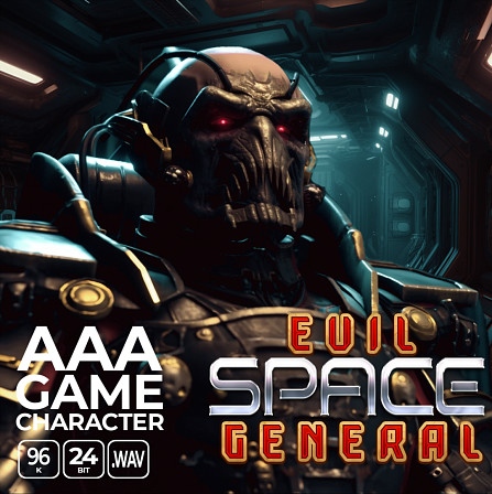 AAA Game Character Evil Space General - More than 370+ immersive, game-ready voice-over sound files