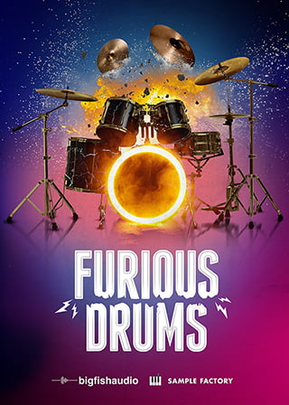Furious Drums - Over 7.5 GB of hard-hitting professional drum loops