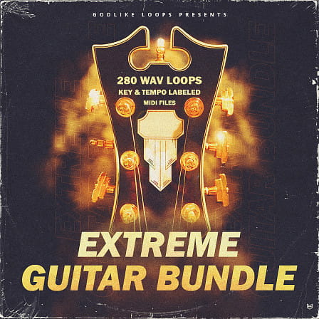 Extreme Guitar Bundle - 4 Guitar Loop Packs with 280 + Guitar WAV Loops which include MIDI Files