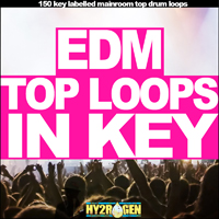 EDM Top Loops in Key - 150 Two-bar key labelled top drum loops perfect for quick drag & drop action