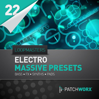 Loopmasters Presents Electro Synths Massive Presets - 65 custom made patches and also comes with 64 ready to edit MIDI files
