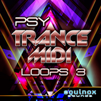 Psy Trance MIDI Loops 3 - Lead melodies, arpeggios and more for producing Psy Trance.