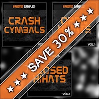 Cymbals Bundle - 250 unique hi-hats and crash cymbals for the modern Electronic music producer