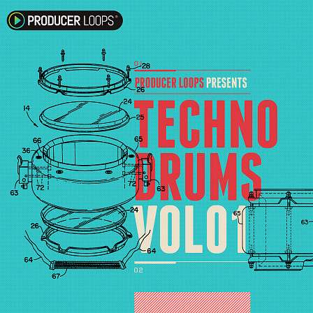 Techno Drums Vol 1 - 31 Drum kits with loops, one-shots, and more rhythm for any production