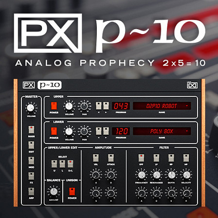 PX P10 - Based on an ultra-rare and iconic dual-keybed analog synthesizer