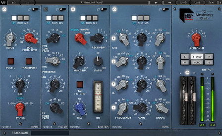 Abbey Road TG Mastering Chain - A modular mastering chain plugin modeled after the EMI TG12410